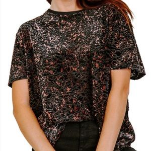 We The Free Teddy velvet burnout T shirt xsmall